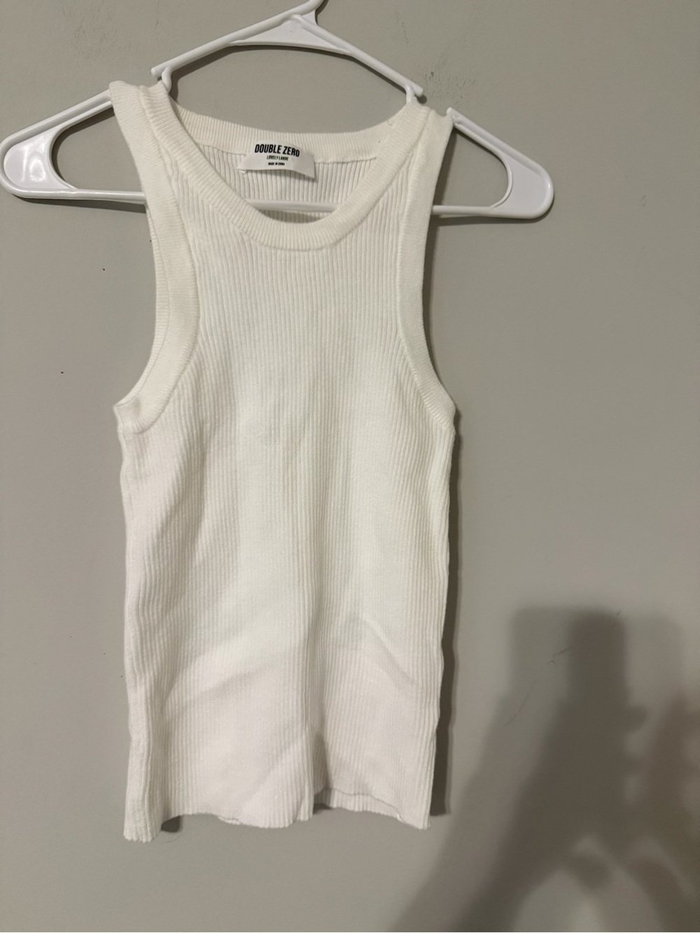 Double Zero Kids Cream Ribbed Tank Top